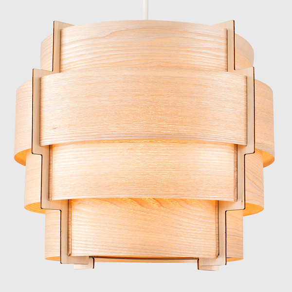 Wood effect store light shade